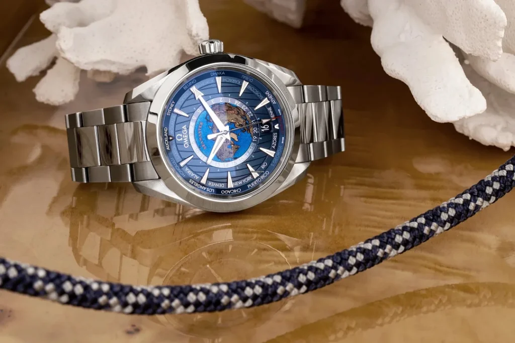 Omega AQUA TERRA 150M CO‐AXIAL MASTER CHRONOMETER GMT WORLDTIMER 43 MM