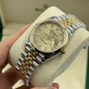 RLX Datejust 36mm 126203 Golden Palm Dial Domed Bezel Oyster Bracelet