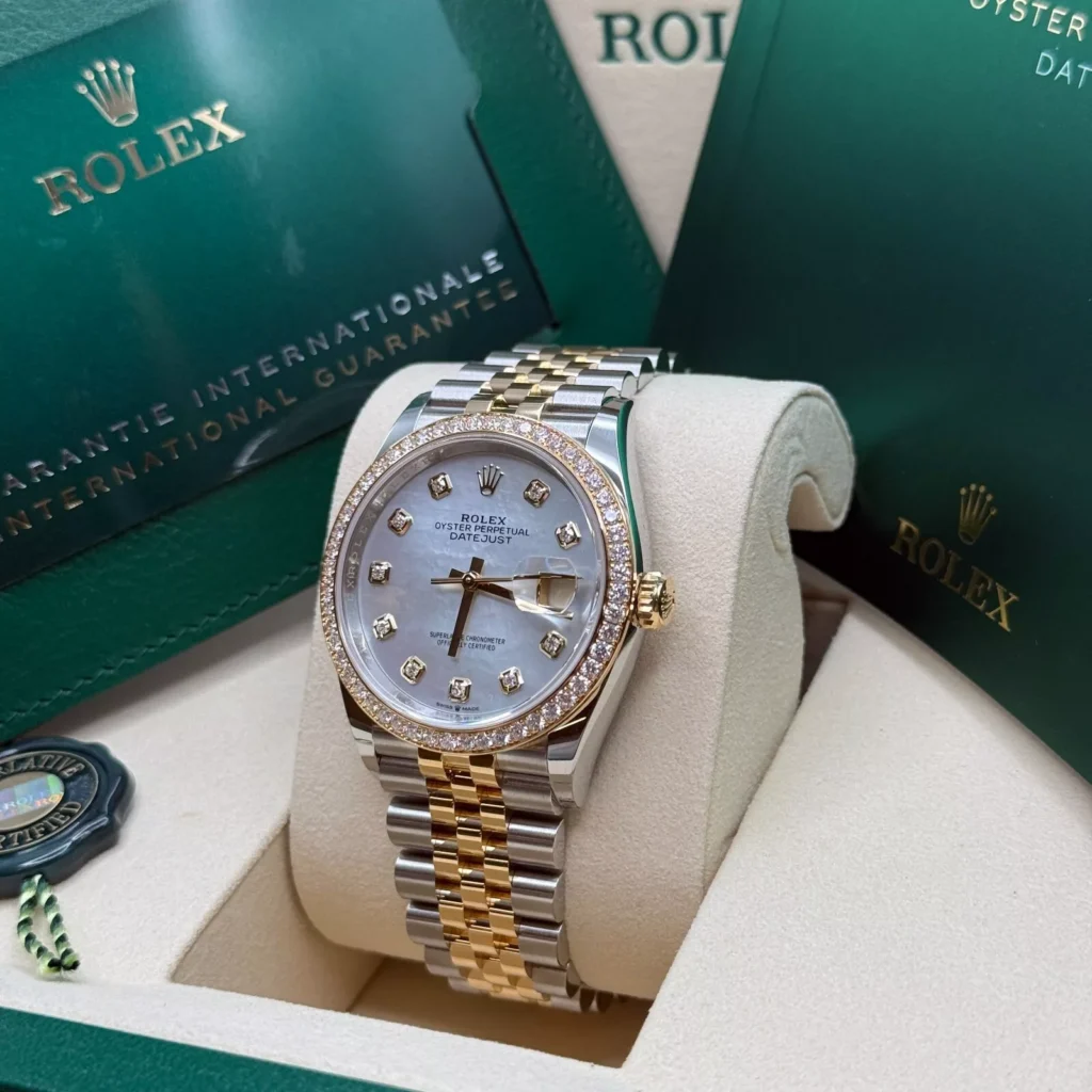 RLX Datejust 36mm 126283 White Mother-of-Pearl Dial Jubilee Bracelet Watch