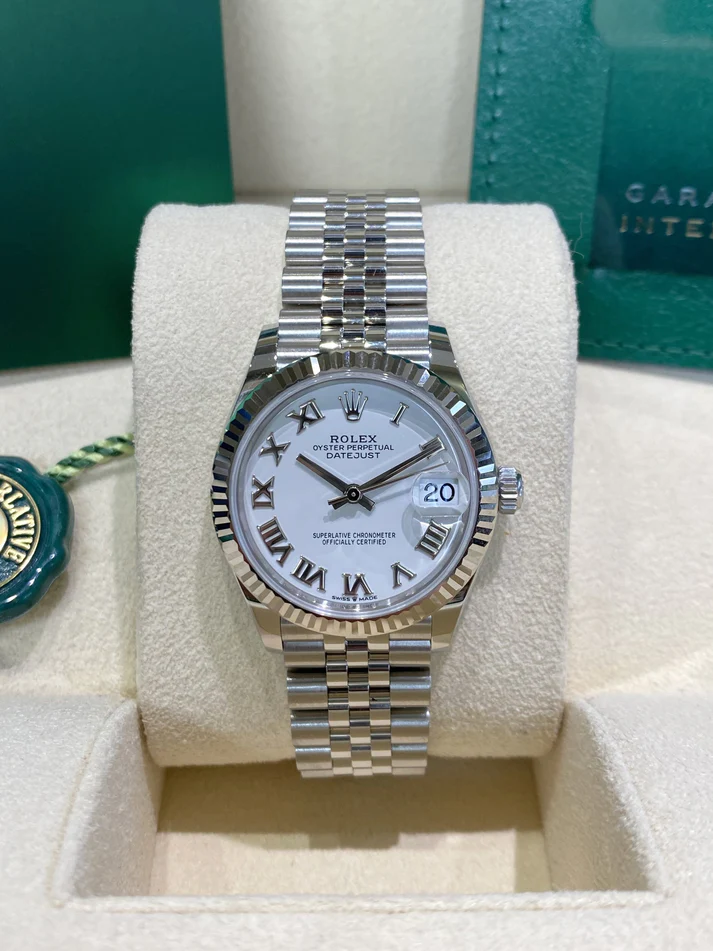 RLX Datejust m278274-0009/0010 White 31mm Dial Oyster Watch