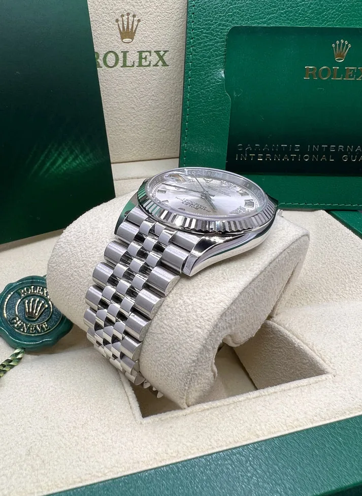RLX Datejust 36mm 126234 White Roman Dial Oyster Stainless Steel Mens
