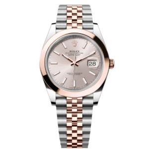 RLX Datejust 41mm 126301 Sundust Index Oyster Steel and Everose Gold Watch
