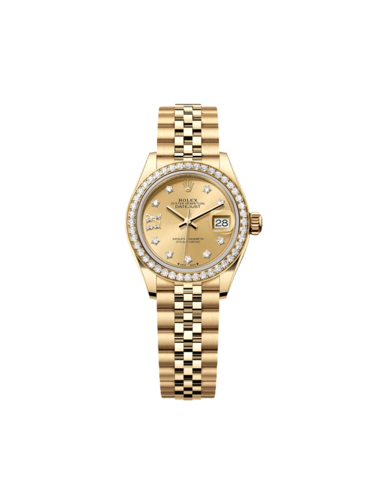 RLX Lady-Datejust 31mm 279138RBR Champagne Diamond Dial and Diamond Bezel Yellow Gold Bracelet