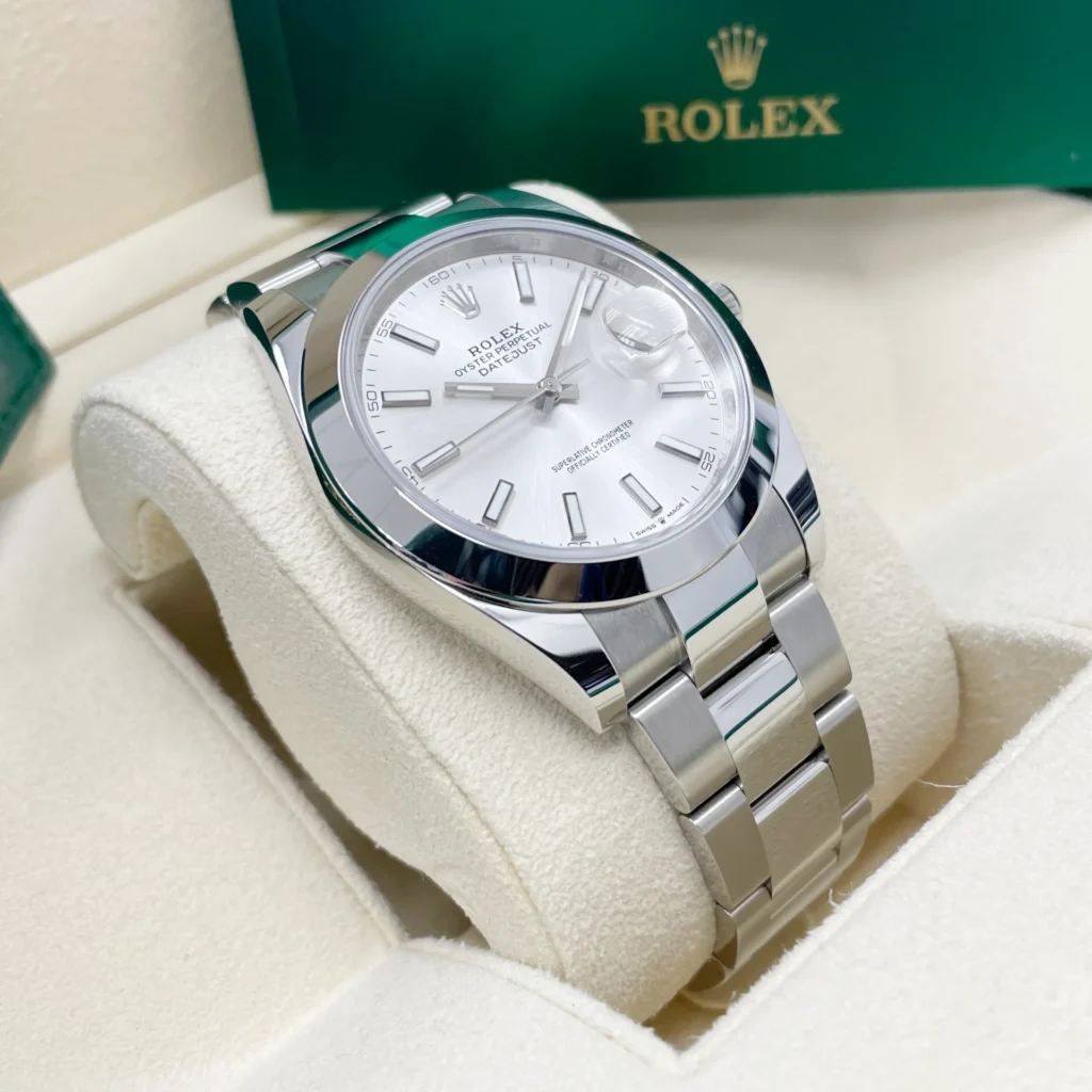 RLX Datejust 41mm 126300 Silver Index Jubilee Stainless Steel Watch