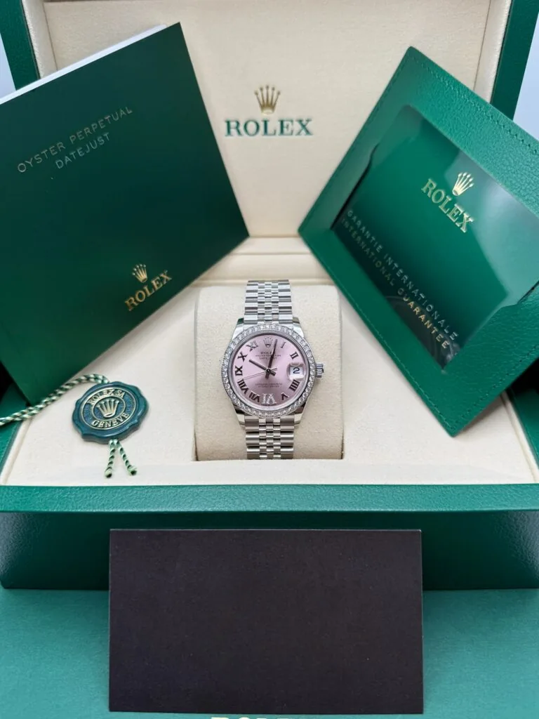 RLX Datejust m278384RBR-0027/0028 Pink 31mm Dial Oyster Watch