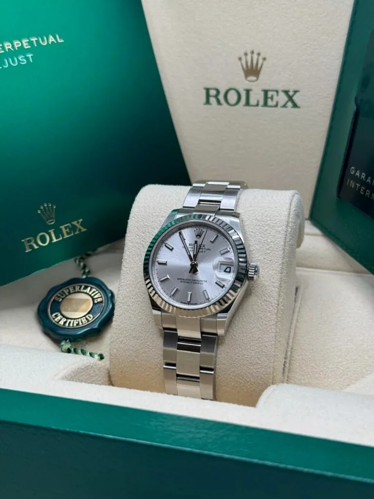 RLX Datejust m278274-0011/0012 Silver Dial 31mm Fluted Bezel Oyster Bracelet