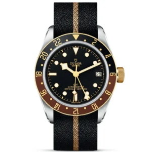 【7A Quality】TUDOR Black Bay GMT S&G Steel and 18ct Yellow Gold 41mm Fabric Strap Watch M79833MN-0004