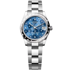 RLX Datejust m278344-0037/0038 Blue Floral Motif Dial 31mm Oyster