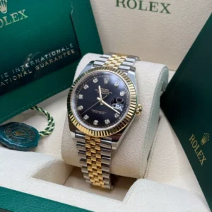 RLX Datejust 36mm 126233 Custom Black Dial Jubilee Bracelet Watch