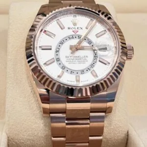 RLX Sky-Dweller 42mm 336935-0003/0007 Rose Gold White Dial Oyster