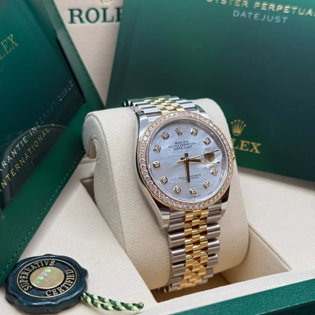 RLX Datejust 36mm 126283 White Mother-of-Pearl Dial Jubilee Bracelet Watch