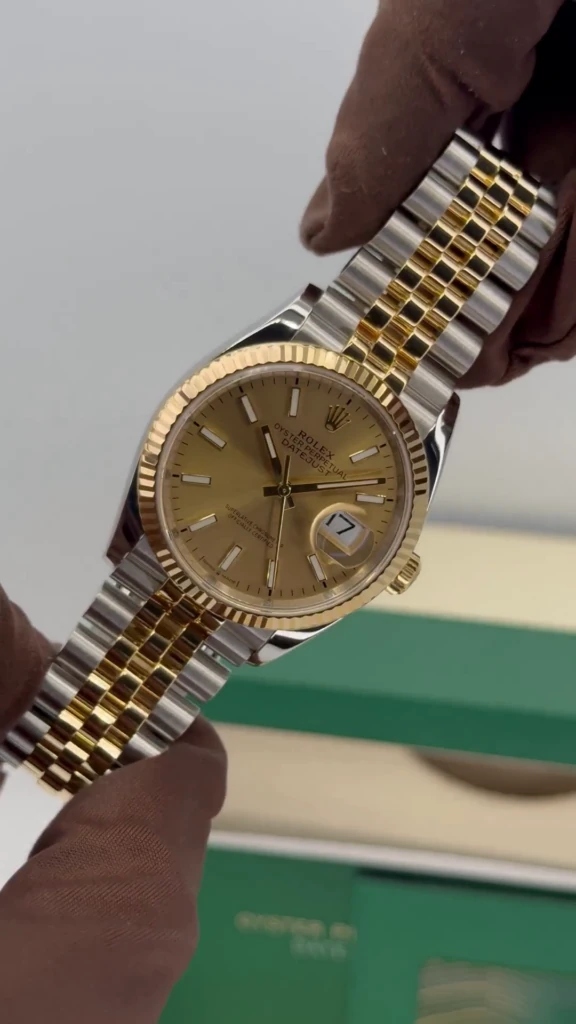 RLX Datejust 36mm 126233 Champagne Dial Jubilee Bracelet Watch