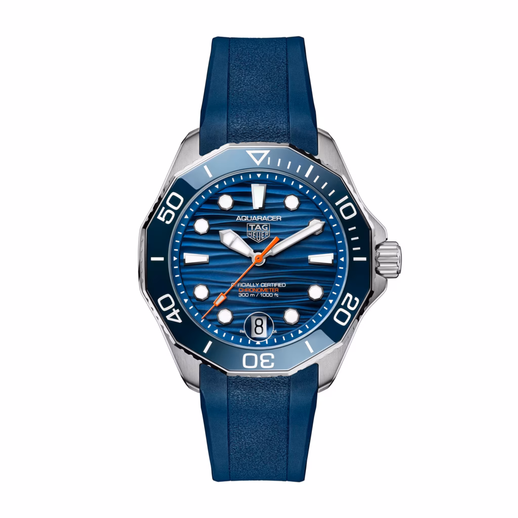 【7A Quality】TAG Heuer Aquaracer Professional 300 Date 42mm Mens Watch Blue Rubber WBP5111.FT6259