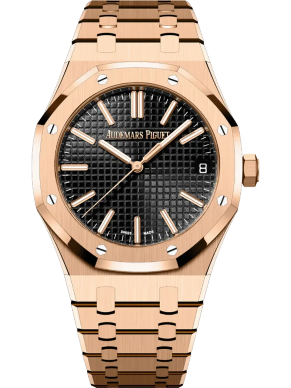 A&P ROYAL OAK Pink Gold Black Dial 41mm