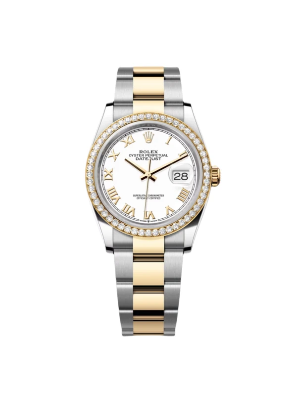 RLX Datejust 36mm 126283 White Dial Jubilee Bracelet Watch