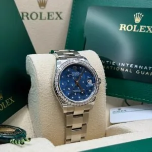 RLX Datejust m278384RBR-0039/0040 Azzurro Blue 31mm Dial Oyster Watch