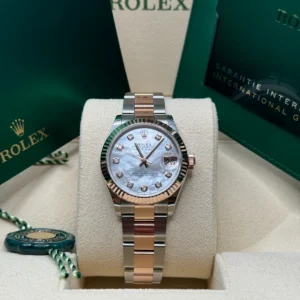 RLX Datejust m278271-0025/0026 White Mother-of-Pearl 31mm Dial Oyster Bracelet Watch