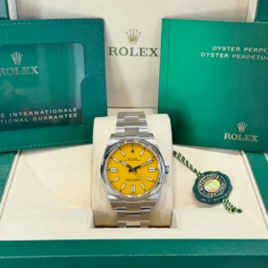 RLX Oyster Perpetual 41mm 124300-0004 Yellow Dial