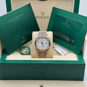 RLX Datejust 36mm 126201 White Dial Jubilee Bracelet Watch