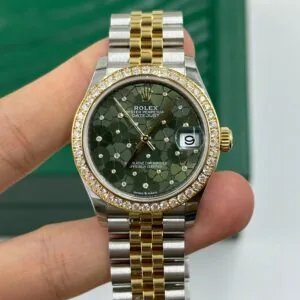 RLX Datejust m278383-0031/0032 31mm Green Floral Dial Oyster Bracelet