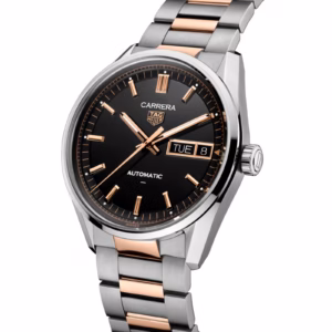 【7A Quality】TAG Heuer Carrera Day-Date 41mm Mens Watch Black Rose Gold WDA2111.BD0001