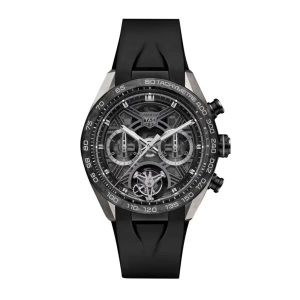 【7A Quality】TAG Heuer Carerra Chronograph Tourbillon Extreme Sport 44mm Mens Watch Black CBU5080.FT6272