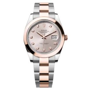 RLX Datejust 41mm 126301 Sundust Diamond Jubilee Steel and Everose Gold Watch
