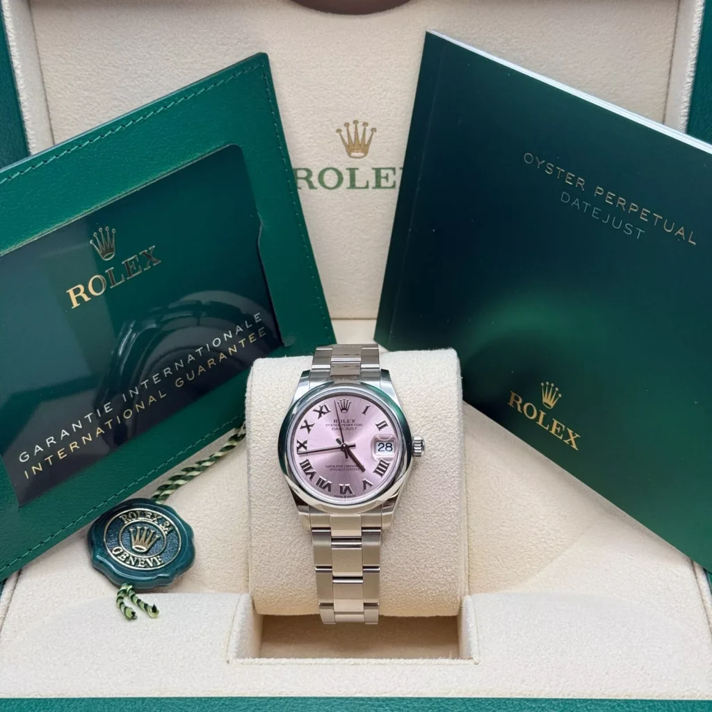 RLX Datejust m278240-0013/0014 31mm Pink Roman Domed Bezel Oyster Oystersteel