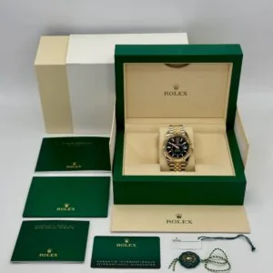 RLX Sky-Dweller 42mm 336933-0003/0004 Two-Tone Yellow Gold Black Dial Jubilee