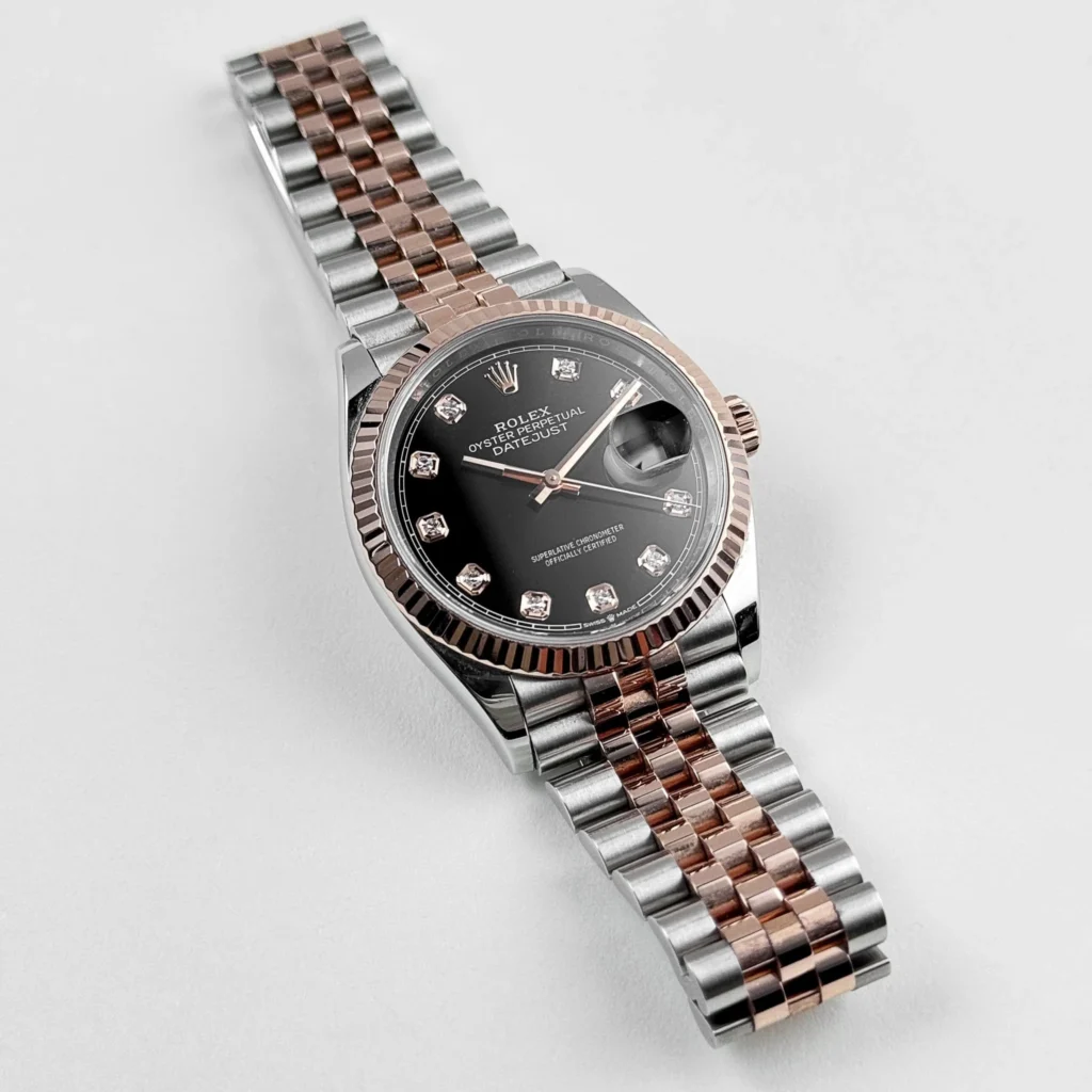 RLX Datejust 36mm 126201 Bright Black Dial Jubilee Bracelet Watch