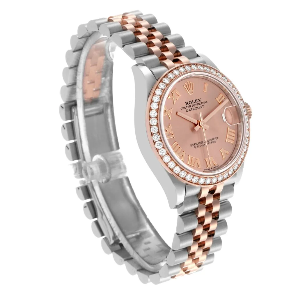 RLX Datejust m278381-0001/0002 Rose Roman Dial Diamond-Set Bezel 31mm