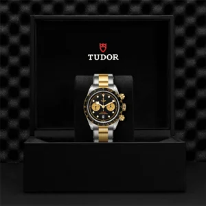 【7A Quality】TUDOR Black Bay S&G 41mm Black/Gold Dial Men's Chronograph Bracelet Watch M79363N-0001