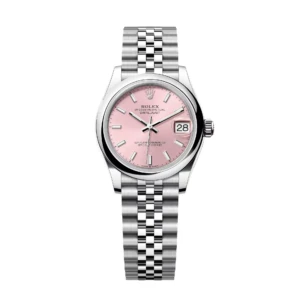 RLX Datejust m278240-0007/0008 31mm Pink Index Domed Bezel Oyster Oystersteel