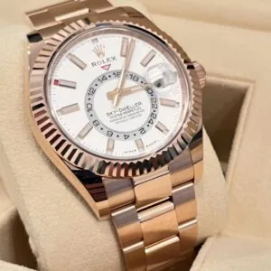 RLX Sky-Dweller 42mm 336935-0003/0007 Rose Gold White Dial Oyster