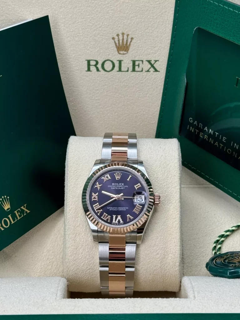 RLX Datejust m278271-0019/0020 Aubergine 31mm Dial Oyster Bracelet Watch