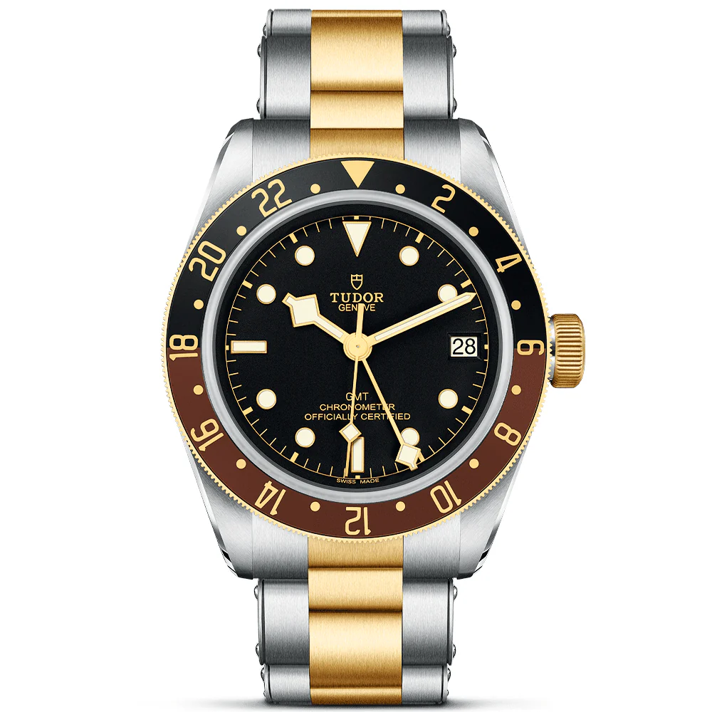 【7A Quality】TUDOR Black Bay GMT S&G Steel and 18ct Yellow Gold 41mm Bracelet Watch M79833MN-0001
