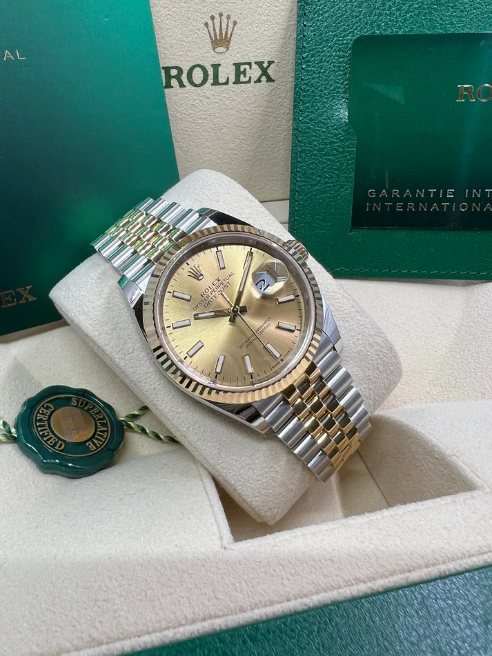 RLX Datejust 36mm 126233 Champagne Dial Jubilee Bracelet Watch