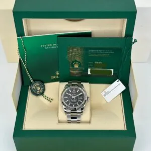 RLX Sky-Dweller 42mm 336934-0007/0008 Stainless Steel Black Dial Oyster
