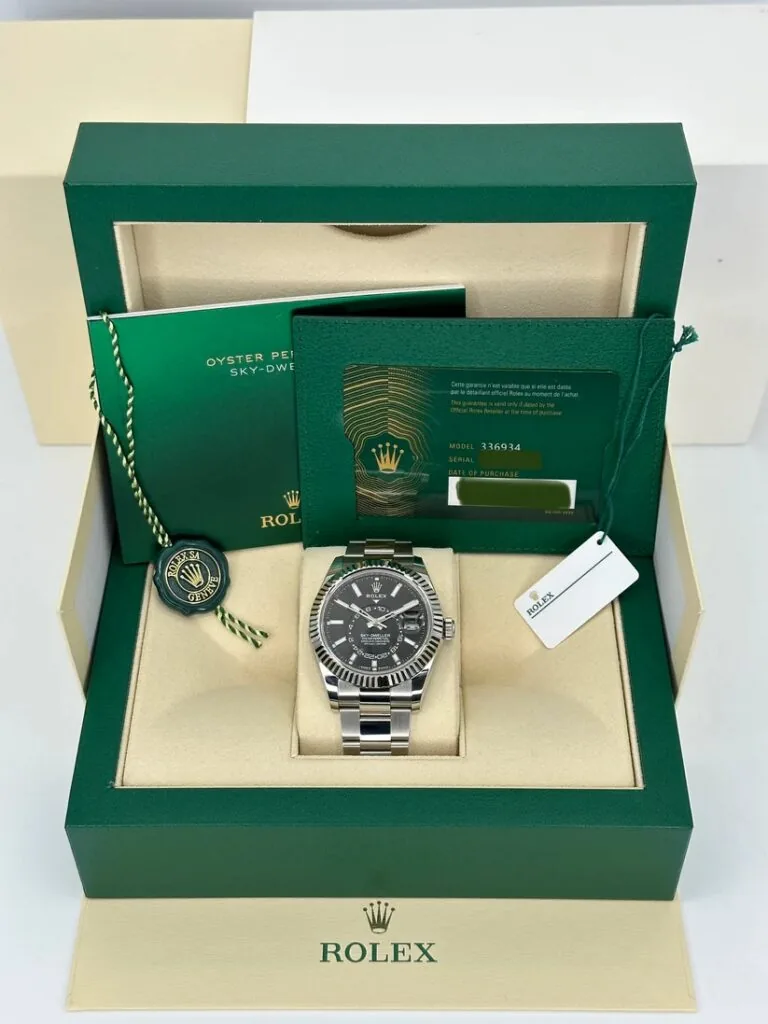 RLX Sky-Dweller 42mm 336934-0007/0008 Stainless Steel Black Dial Oyster