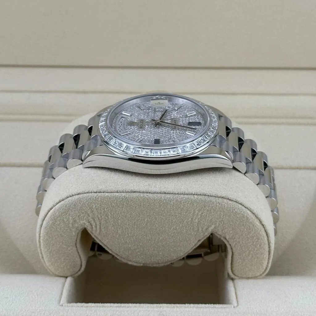 RLX Day-Date 40mm 228396TBR-0021 Diamonds Sapphires Dial