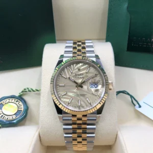 RLX Datejust 36mm 126233 Golden Palm Motif Dial Jubilee Bracelet Watch