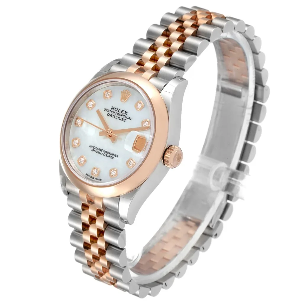 RLX Datejust m278241-0025/0026 White Mother-of-Pearl 31mm Dial Oyster Bracelet Watch