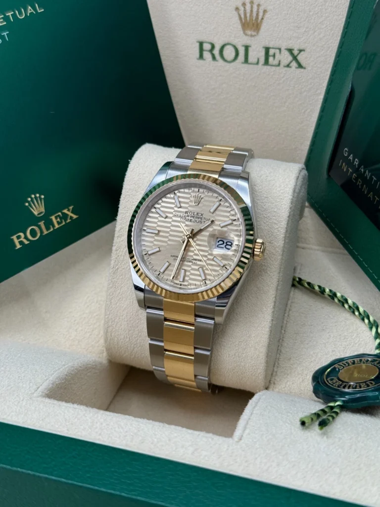 RLX Datejust 36mm 126233 Golden Fluted Motif 36mm Dial Oyster Bracelet