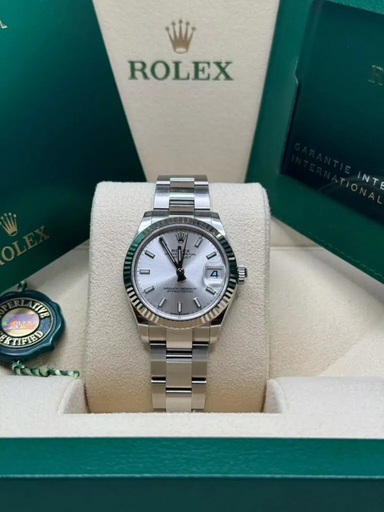 RLX Datejust m278274-0011/0012 Silver Dial 31mm Fluted Bezel Oyster Bracelet