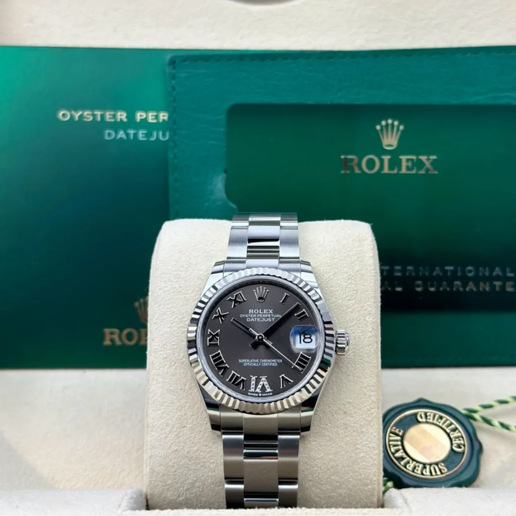 RLX Datejust m278274-0027/0028 Dark Grey 31mm Dial Oyster Watch