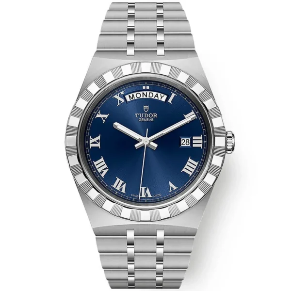 【7A Quality】TUDOR Royal Date/Day 41mm Blue Roman Dial Men's Automatic Watch M28600-0005