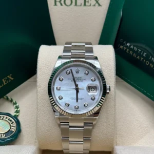 RLX Datejust 36mm 126234 Mother of Pearl Diamond Dial Oyster Stainless Steel