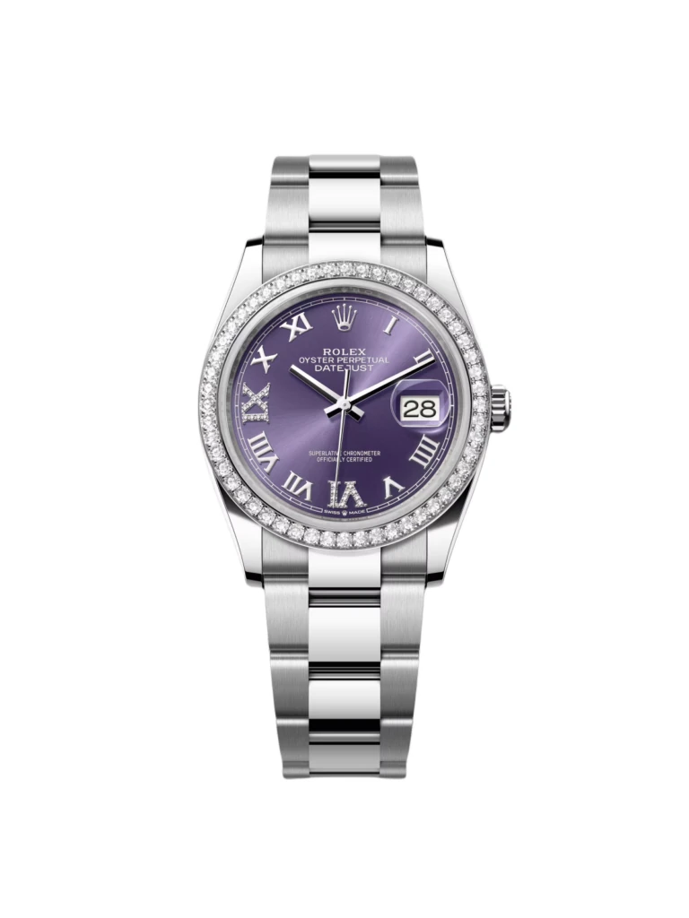 RLX Datejust 36mm 126284 Aubergine Dial Jubilee Bracelet