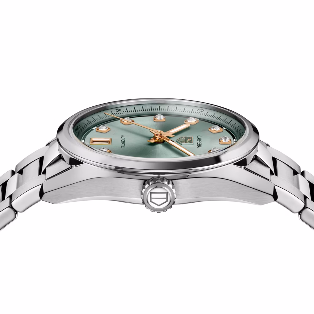 【7A Quality】TAG Heuer Carrera Date 36mm Ladies Watch Green Diamond Dot WBN2317.BA0001