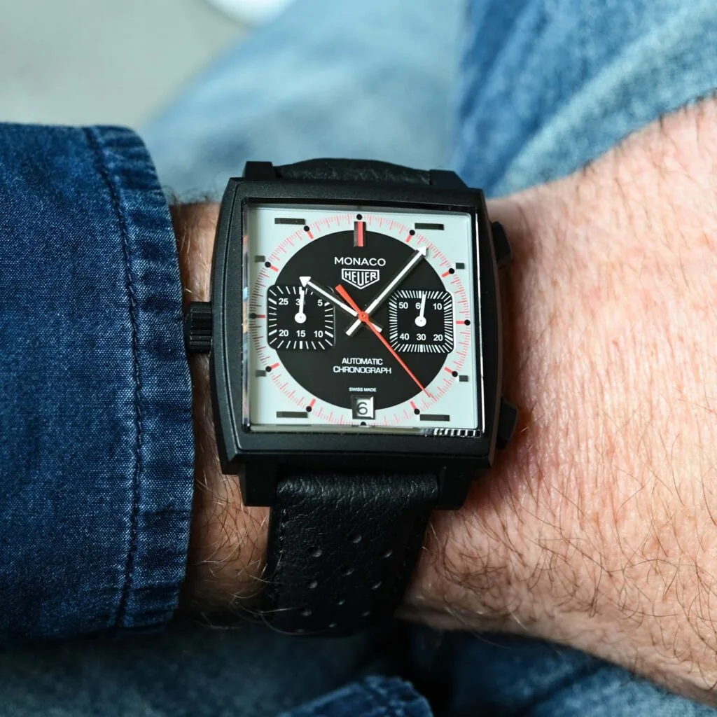 【7A Quality】TAG Heuer Monaco Chronograph Stopwatch 39mm Limited Edition Mens Watch Black CAW218F.FC6356